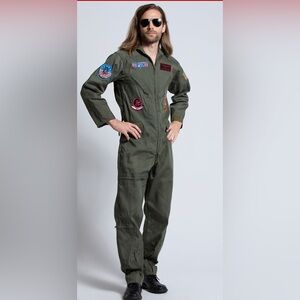Officially licensed men’s TopGun Maverick Green Flight Suit Costume
